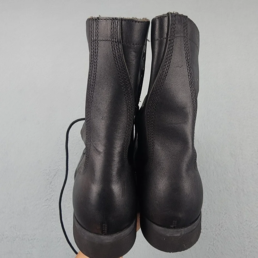 Vintage Bilt Rite Steel Toe Combat Boots Mens Size 7R Black Leather ANSI 1991